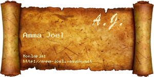 Amma Joel névjegykártya